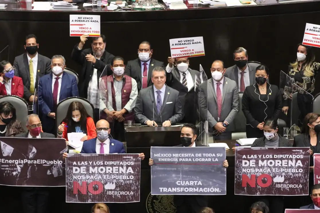 Durante la discusión de la ley de la industria eléctrica en la Cámara de Diputados, el 23 de febrero de 2021. Foto La Jornada