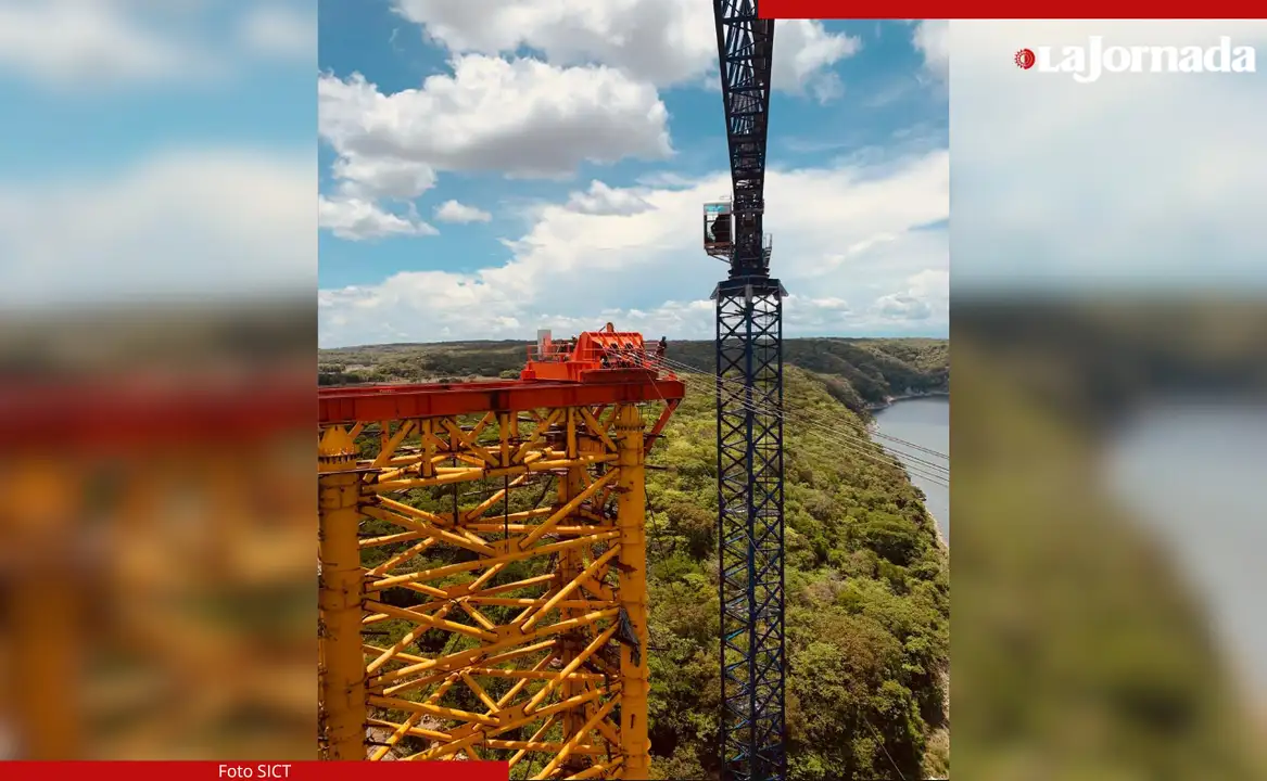 Esta obra, ejemplo de la ingeniería mexicana que lleva a cabo la SICT, tiene un avance superior al 80 por ciento. Foto 