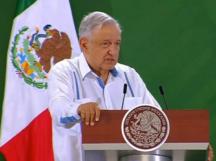 El presidente Andrés Manuel López Obrador durante conferencia de prensa matutina este 14 de agosto de 2020. Fotograma tomado del video emitido por el Gobierno de México