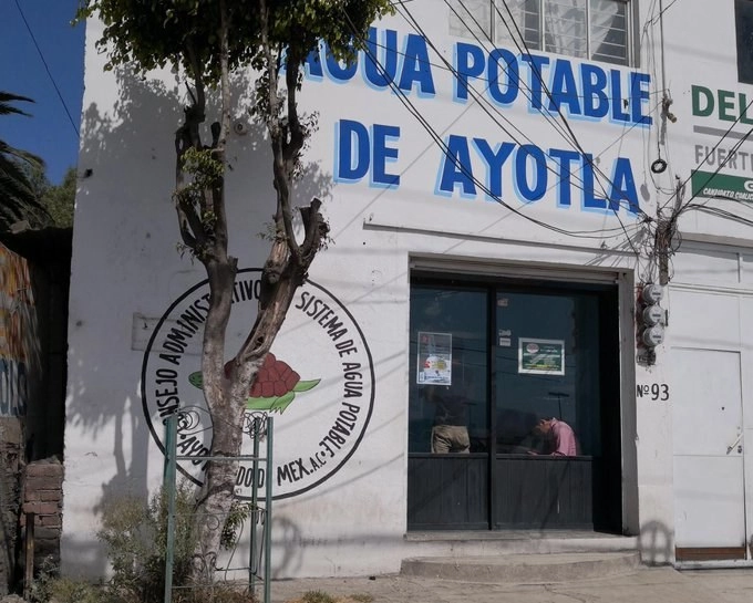 Oficinas del sistema de agua de Ayotla, Ixtapaluca, Estado de México. Foto La Jornada