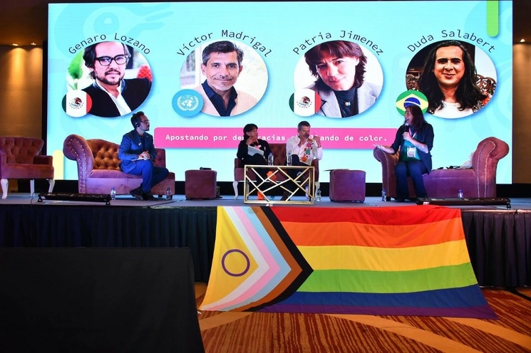 El VI Encuentro de Liderazgos Políticos LGBT de las Américas y el Caribe comenzó en la Ciudad de México, el 20 de julio de 2023. Foto tomada del siito https://www.facebook.com/yaajmexico