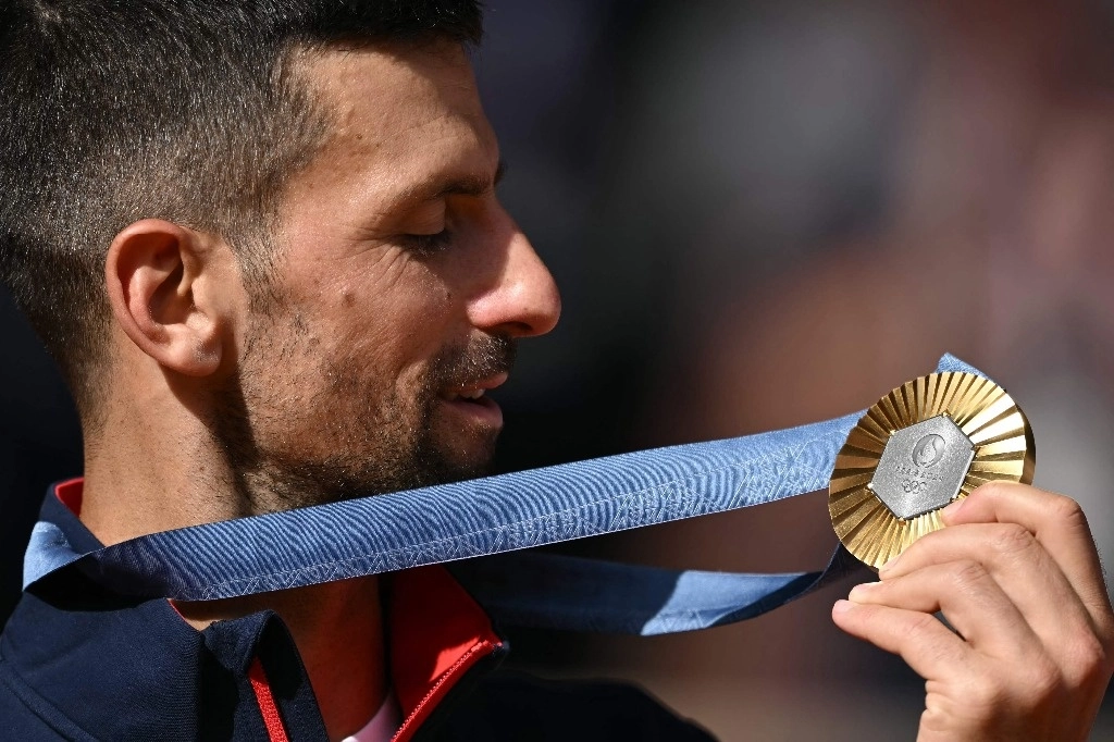 El tenista aseguró que colgarse la presea dorada “es la mejor sensación para un atleta”. Foto Afp 