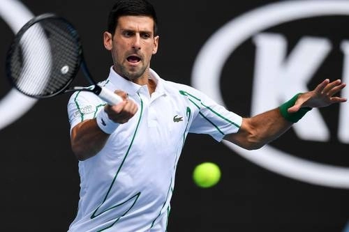 Djokovic regresó este lunes a entrenar. Afp/Archivo