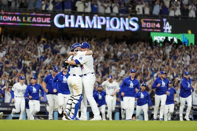  Los Dodgers de Los Ángeles vencieron 10-5 a los Mets de Nueva York en el sexto juego de la Serie de Campeonato para coronarse en la Liga Nacional. Foto Ap