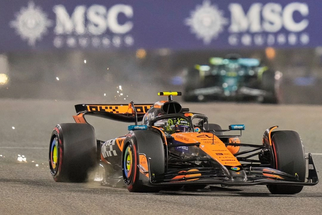 Los monoplazas de McLaren fueron las más veloces en la tercera sesión de entrenamiento del GP de Baréin. Foto  