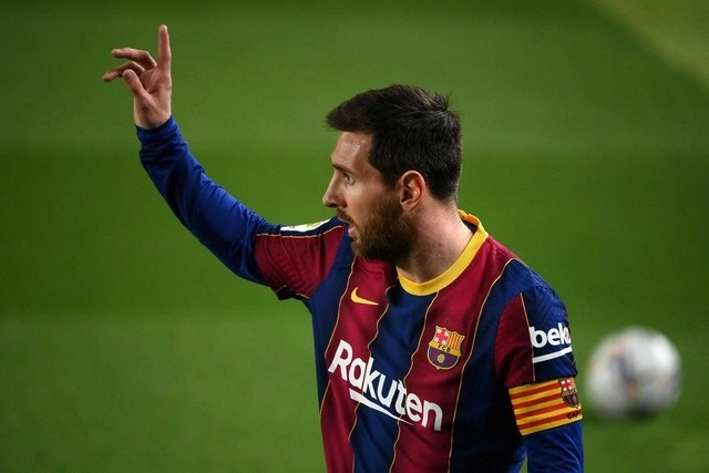 En imagen de archivo, el delantero argentino Lionel Messi durante un partido de la liga española en el estadio Camp Nou de Barcelona. FotoAfp