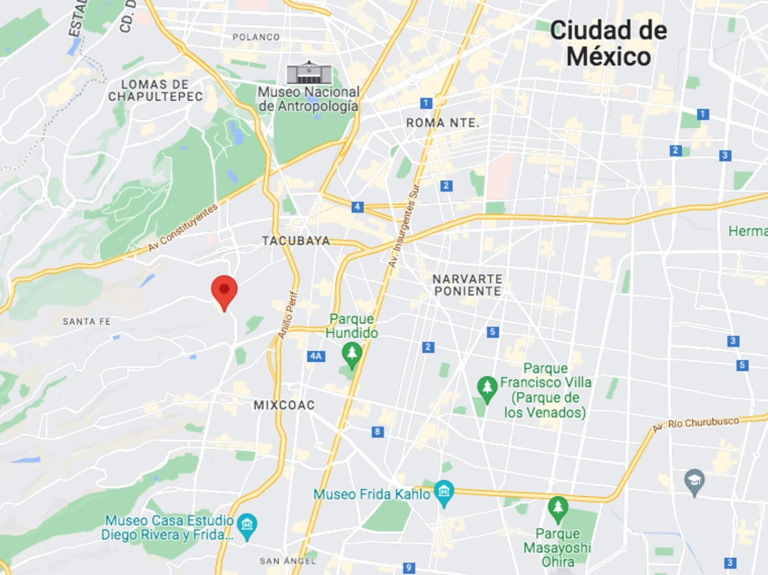 El incidente entre elementos de la PDI y de la SSC ocurrió en la colonia Cristo Rey, en la alcaldía de Álvaro Obregón. Foto tomada de Google Maps