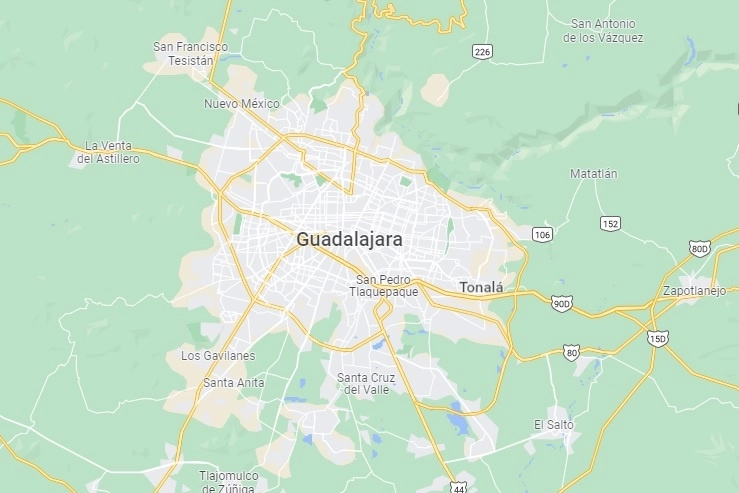 Los cuerpos de las mujeres, de entre 30 y 35 años, fueron dejados en bolsas de plástico, en la colonia Villas de Guadalupe en Zapopan, Jalisco. Foto tomada de Google Maps