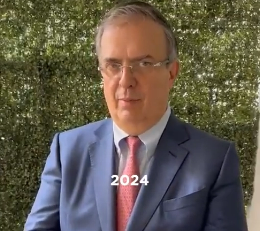 Marcelo Ebrard, aspirante a candidato de Morena para 2024. Imagen tomada de un video difundido en Twitter 