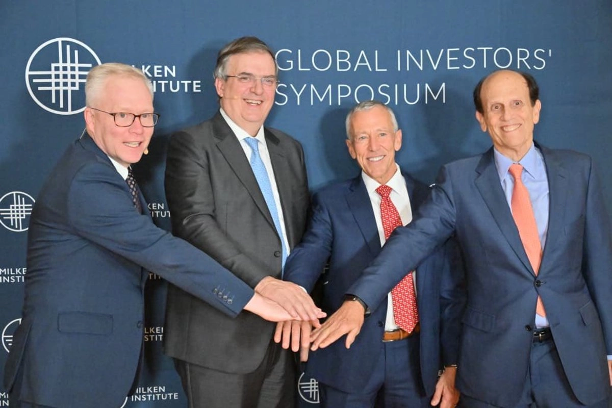Marcelo Ebrard cerró el “Global Investors Symposium México 2025", organizado por Milken Institute. Foto