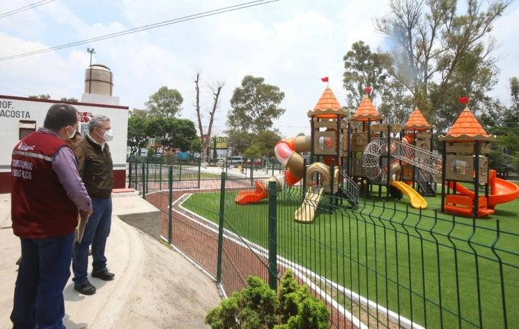 Autoridades inauguraron el parque pero se abrirá hasta que el semáforo sanitario lo permita. Foto La Jornada