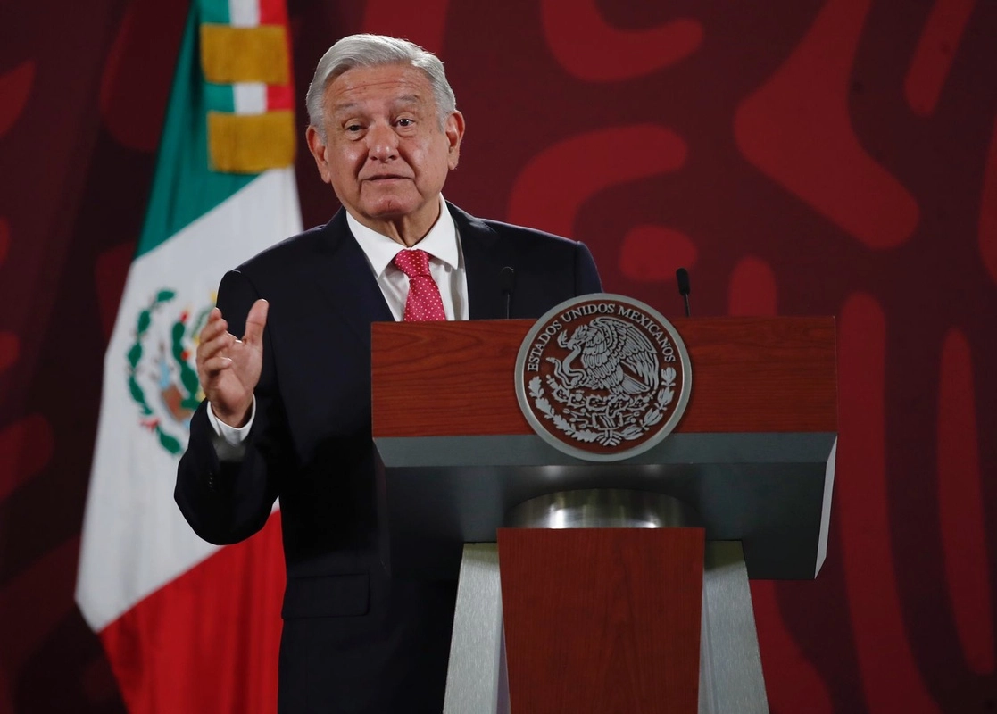 El presidente de México, Andrés Manuel López Obrador, durante la conferencia matutina en Palacio Nacional, el 20 de septiembre de 2022. Foto Cristina Rodríguez