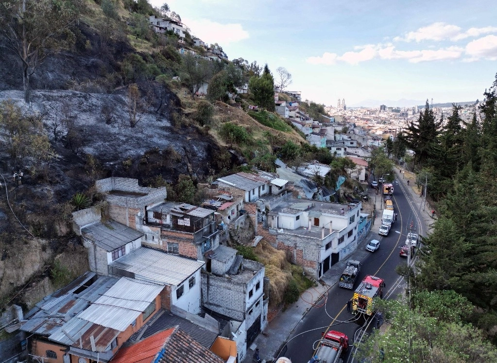 Un poblado en Quito, Ecuador, el 12 de septiembre de 2024. Foto Afp