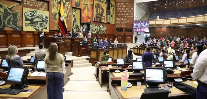 La normativa se remitirá al presidente, Daniel Noboa, para que en el plazo máximo de 30 días la autorice o la vete. Foto www.asambleanacional.gob.ec