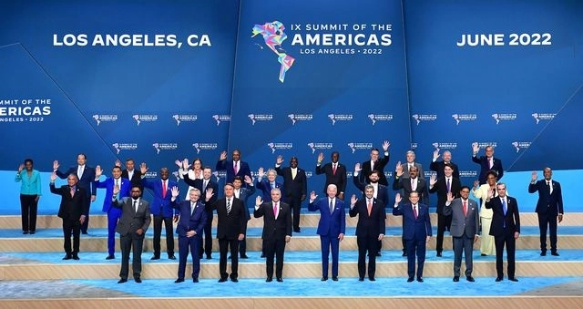 Líderes durante la IX Cumbre de las Américas que se celebró en Los Ángeles, California. Foto Afp