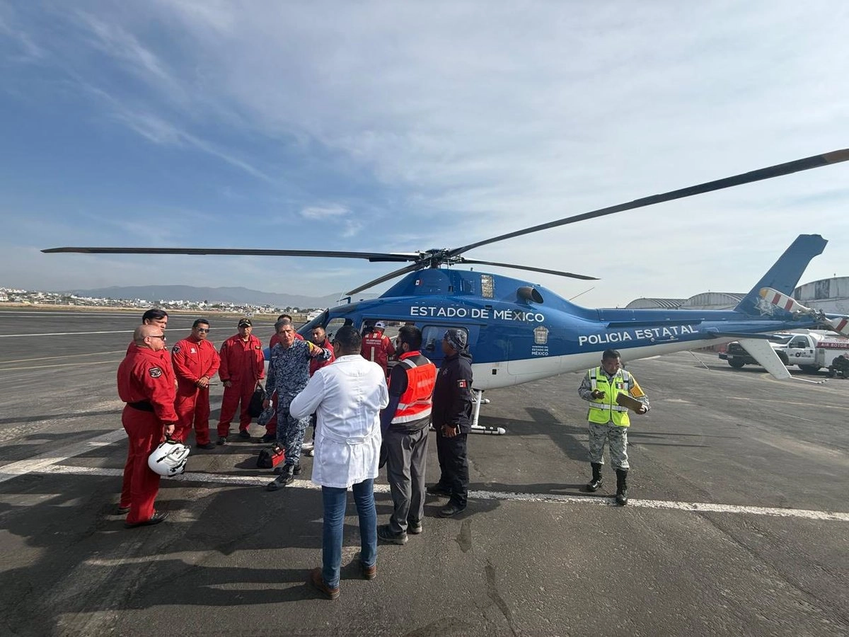 El gobierno de Edomex envió un equipo especializado integrado por 235 elementos y un helicóptero, a sumarse a las labores de rescate en las inundaciones de Hidalgo. Foto 