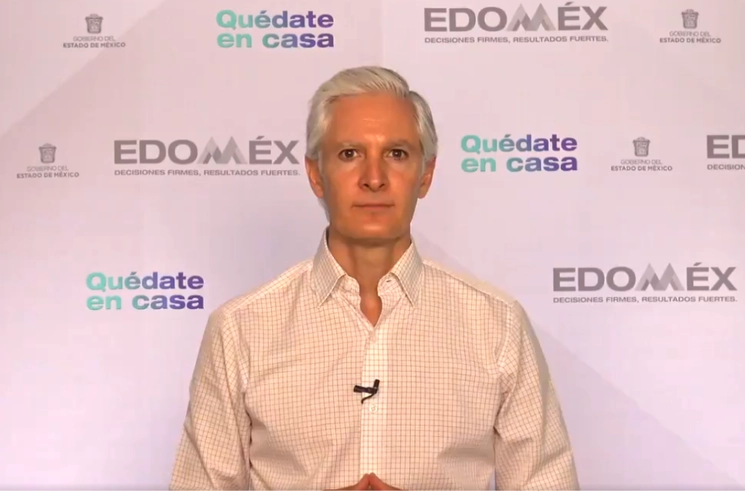 La próxima semana el Estado de México estará en semáforo rojo y será de preparación para la siguiente fase, señaló el gobernador Alfredo del Mazo. Captura de pantalla