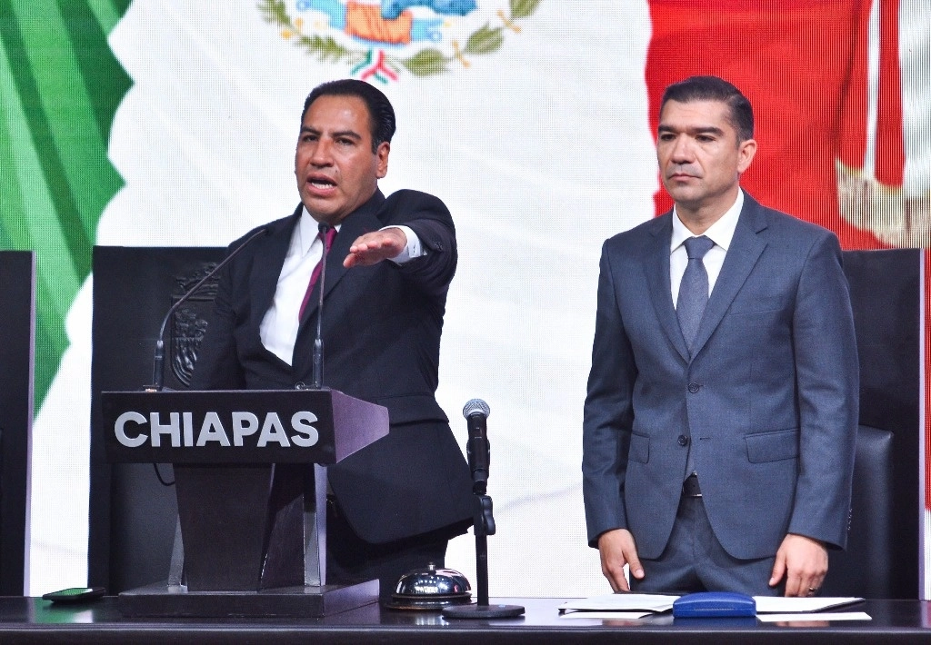 Eduardo Ramírez Aguilar tomó protesta como gobernador Constitucional del Estado de Chiapas, el 8 de diciembre de 2024. Foto Cuartoscuro
