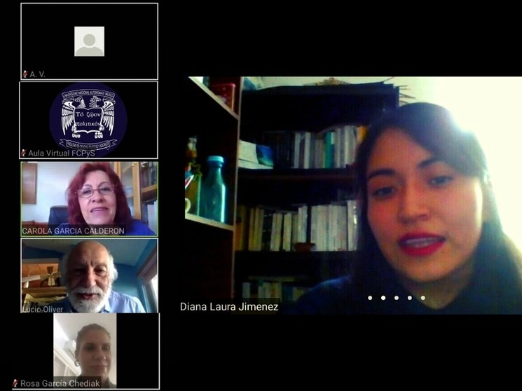 En un hecho inédito, Diana Laura Jiménez Pérez es la primera persona en obtener el grado de licenciada en Sociología al realizar su examen profesional en un aula virtual de la Facultad de Ciencias Políticas y Sociales (FCPyS) de la UNAM.
Imagen tomada del sitio https://www.dgcs.unam.mx/boletin