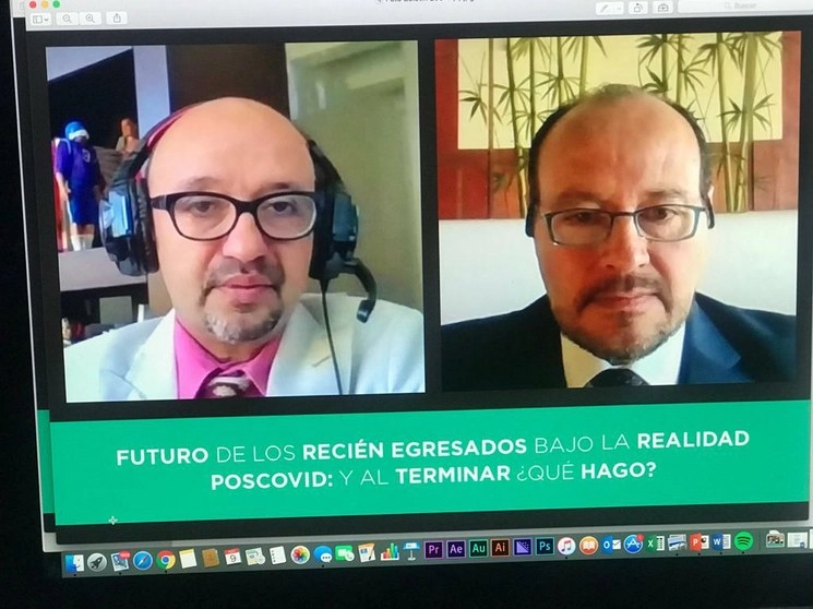Captura del webinar “El futuro de los recién egresados bajo la realidad poscovid: y al terminar ¿qué hago?”, organizado por la Universidad de las Américas-Puebla. 
