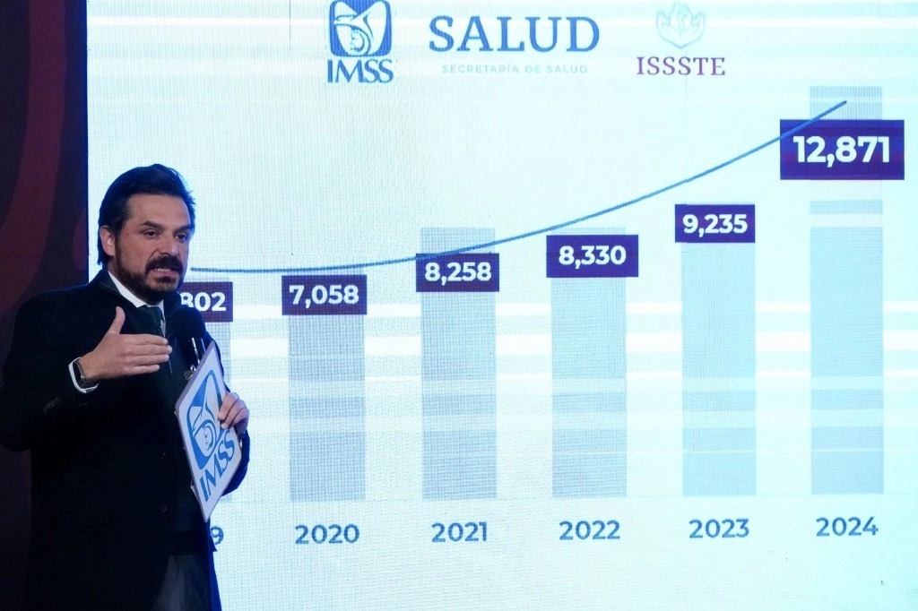 En la conferencia matutina en Palacio Nacional, el director general del IMSS, Zoé Robledo, detalló que durante 2023 egresaron 12 mil 871 médicos especialistas, los cuales son contratados por las instituciones de salud, el 27 de febrero de 2024. Foto Cuartoscuro
