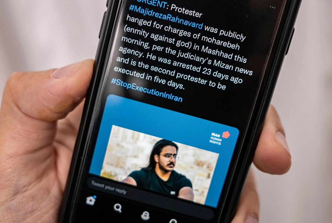 Irán ejecutó públicamente a Majidreza Rahnavard, un segundo condenado por su participación en las protestas que sacuden el país desde septiembre. Foto Afp 