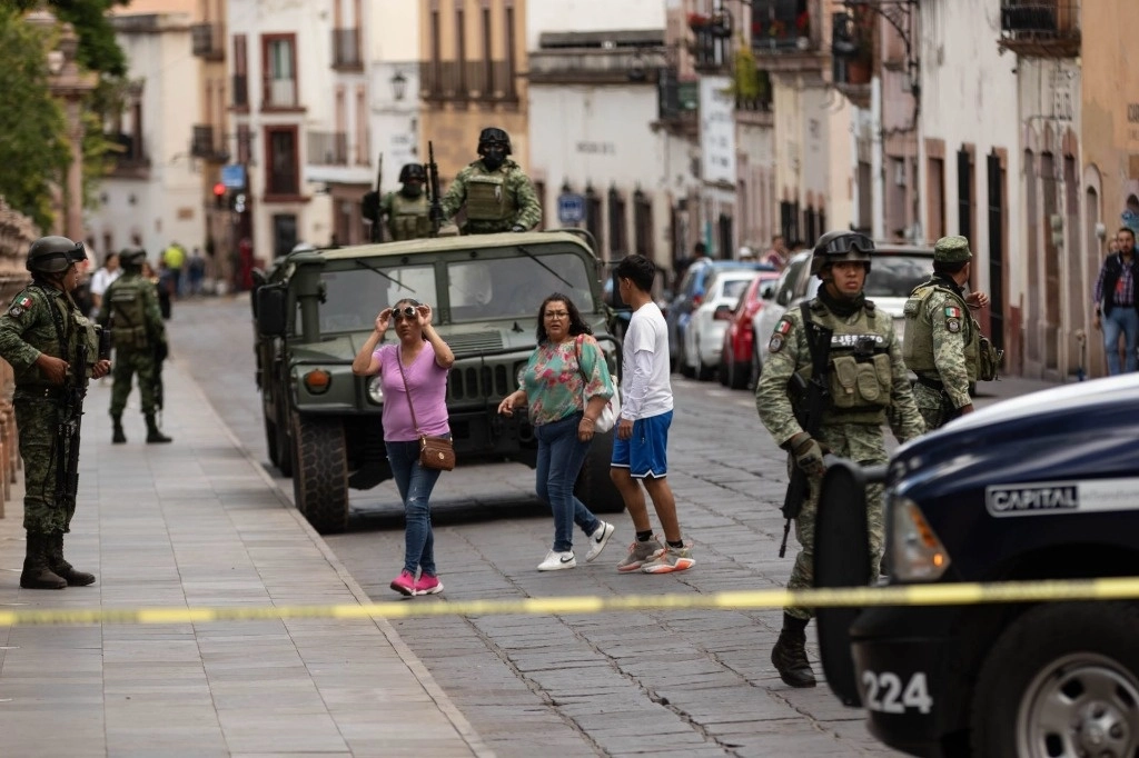 La Fuerza de Reacción Inmediata de Zacatecas se enfrentó contra un convoy de sujetos armados, presuntos integrantes de la delincuencia organizada. Foto Cuartoscuro