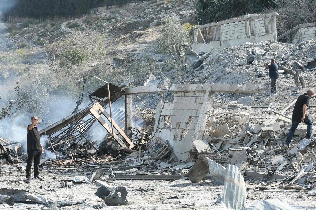 La aldea de Toura, al sur de Líbano, sufrió daños tras los ataques israelíes, el 6 de noviembre de 2025. Foto 