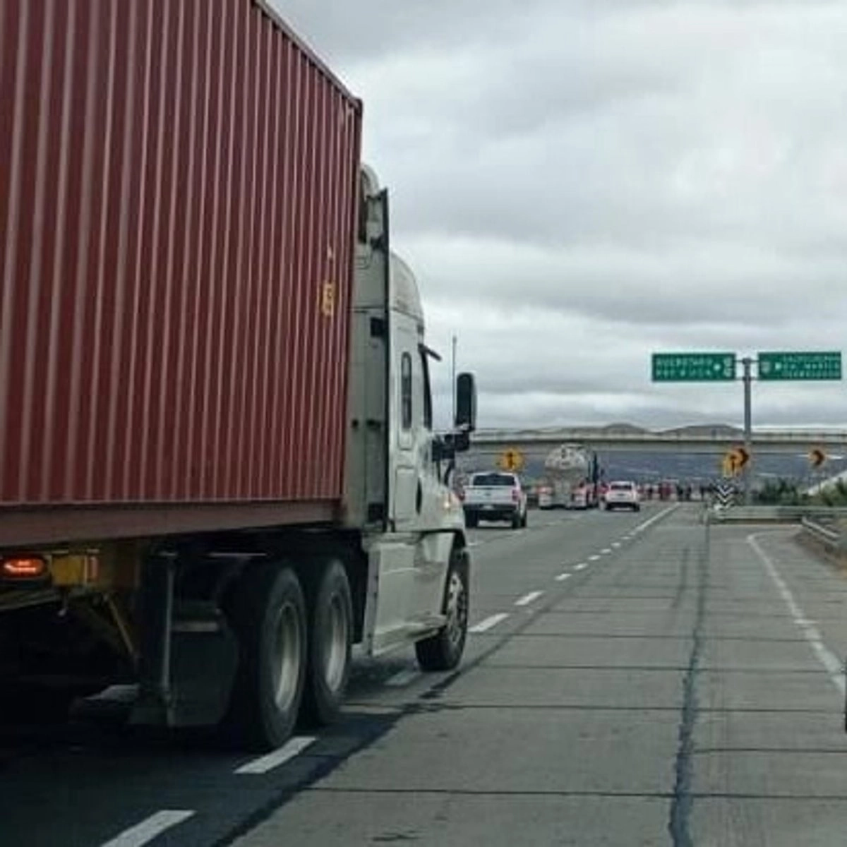 Perspectiva del bloqueo de ejidatarios. Foto tomada de 