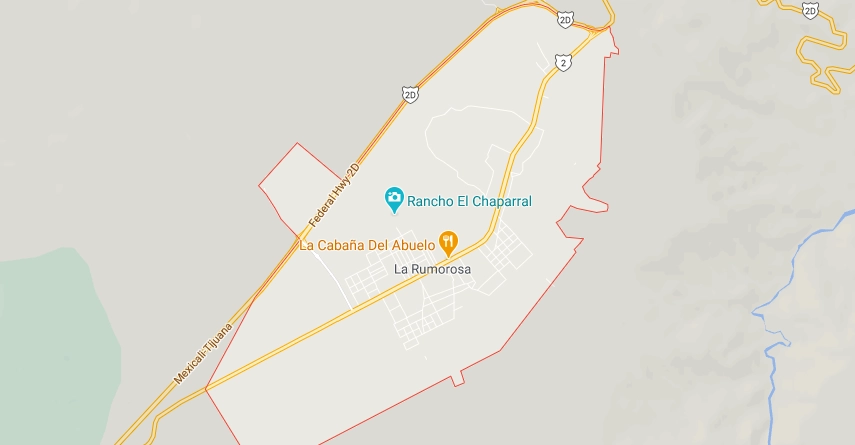 El presidente Andrés Manuel López Obrador destacó la belleza natural de La Rumorosa en marzo de 2020. Imagen tomada de Google maps