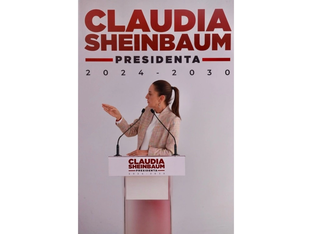 La presidenta electa Claudia Sheinbaum, ofreció conferencia en su casa de transición, ubicada en la alcaldía Iztapalapa, en la Ciudad de México, el 20 de agosto de 2024. Foto Luis Castillo