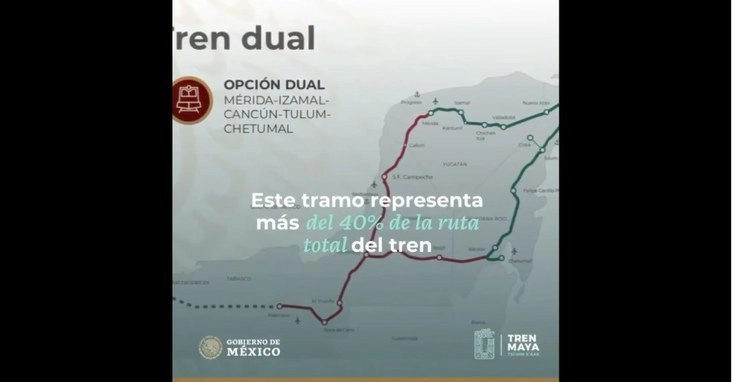 Alrededor de 93 por ciento de los 2,500 kilómetros  del tren serán eléctricos. Foto @TrenMayaMX