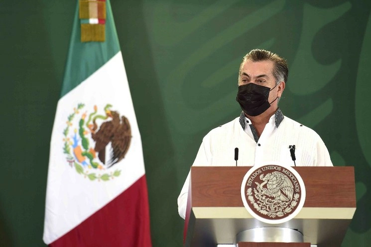 El gobernador de Nuevo Léon, Jaime Rodríguez Calderón, participó esta mañana en la conferencia presidencial realizada este jueves en Apodaca, Nuevo León. Foto Presidencia