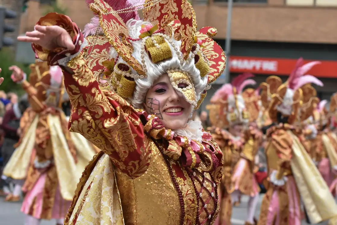 Mujeres participantes en el desfile del Carnaval. Foto La Jornada