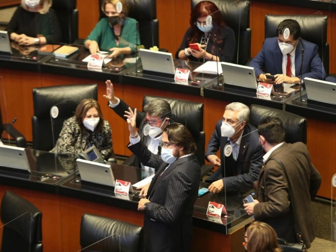 Durante una sesión ordinaria de hoy en el Senado de la República, donde se discutió la reforma al poder judicial, en imagen de archivo. Foto Yazmín Ortega Cortés