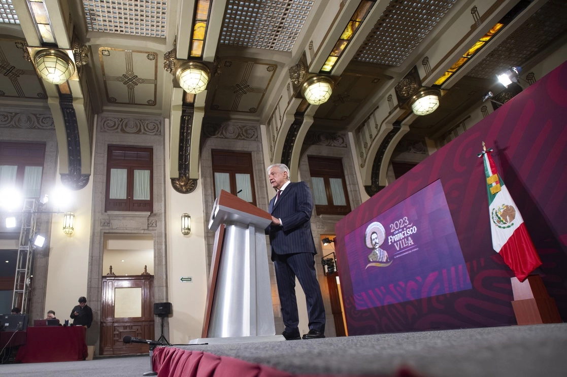 El presidente López Obrador, durante su conferencia de este viernes 10 de marzo. Foto cortesía Presidencia