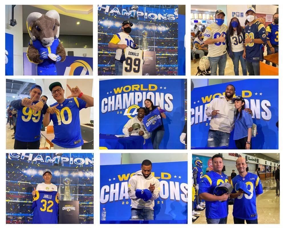 “Los deportes son una parte importante de nuestra vida diaria en Estados Unidos, eso también se vive en México y por eso se ha construido una comunidad con lazos muy fuertes”, dijo Justin Hollins, campeón del Supertazón más reciente con los Carneros. Imagen tomada del Twitter @nflmx