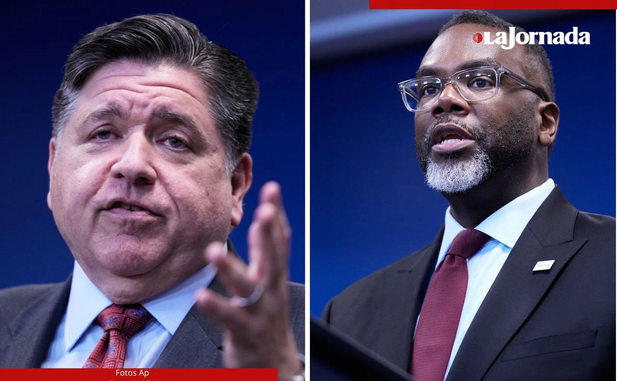 El gobernador de Illinois, JB Pritzker y el alcalde de Chicago, Brandon Johnson, dicen que no dejarán ser intimidados por las amenazas del presidente de EU, Donald Trump. Fotos 