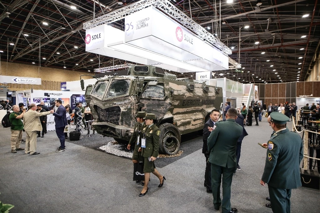 Feria Internacional de Defensa y Seguridad en el Gran Salón del recinto Corferias, en Bogotá, Colombia. Foto Xinhua