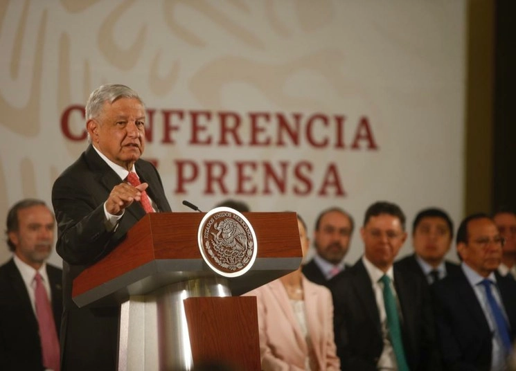 El presidente Andrés Manuel López Obrador durante su conferencia matutina en Palacio Nacional, este 26 de febrero de 2020. Foto Guillermo Sologuren