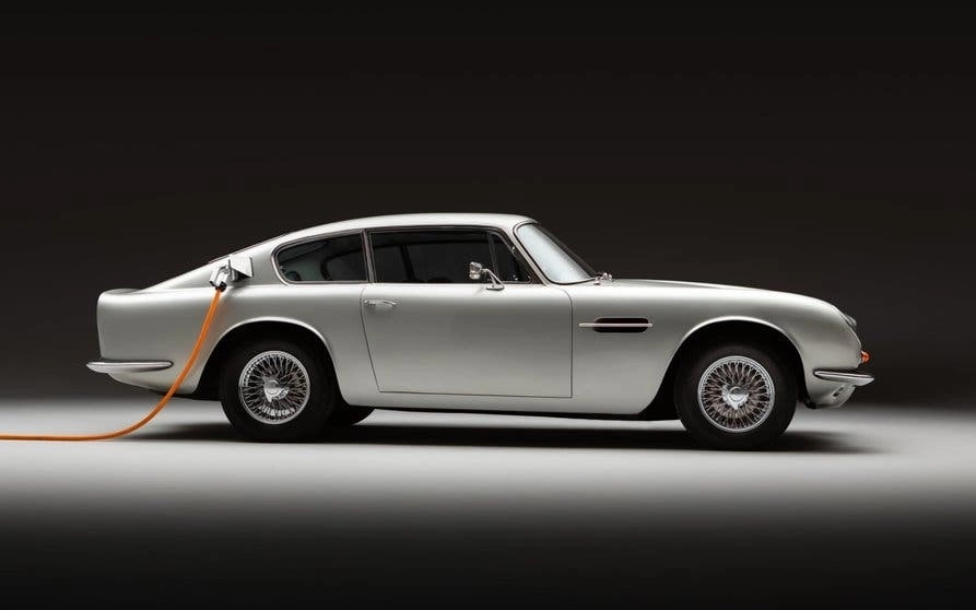 Aston Martin DB6 eléctrico producido por Lunaz. Foto Lunaz