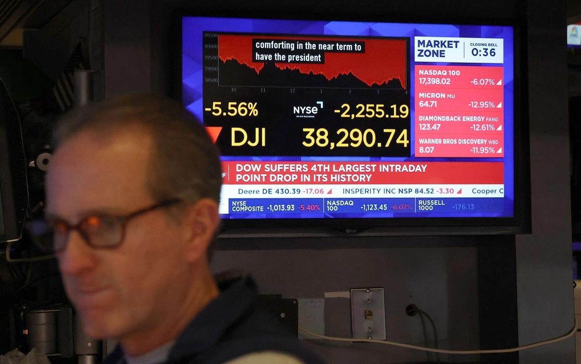 La Bolsa de Valores de Nueva York el 5 de abril de 2025.