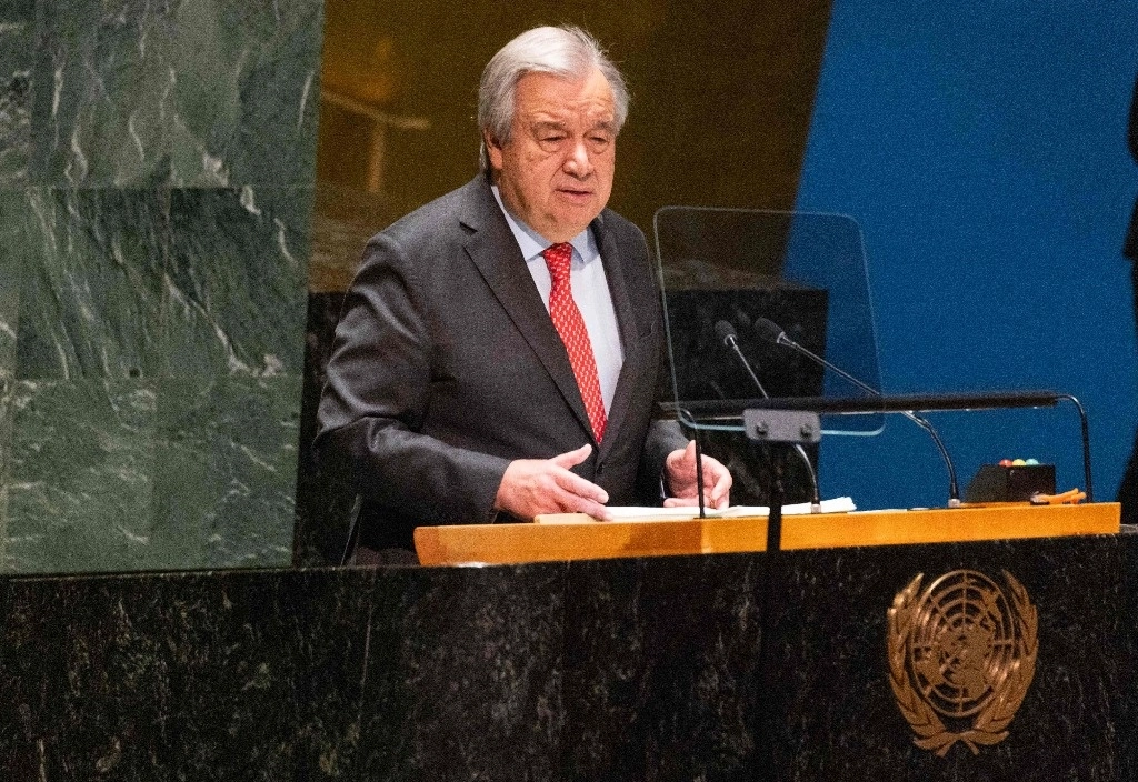 "El mundo ha entrado en una era de caos", advirtió el secretario general de la ONU, Antonio Guterres, el 7 de febrero de 2024. Foto Afp 