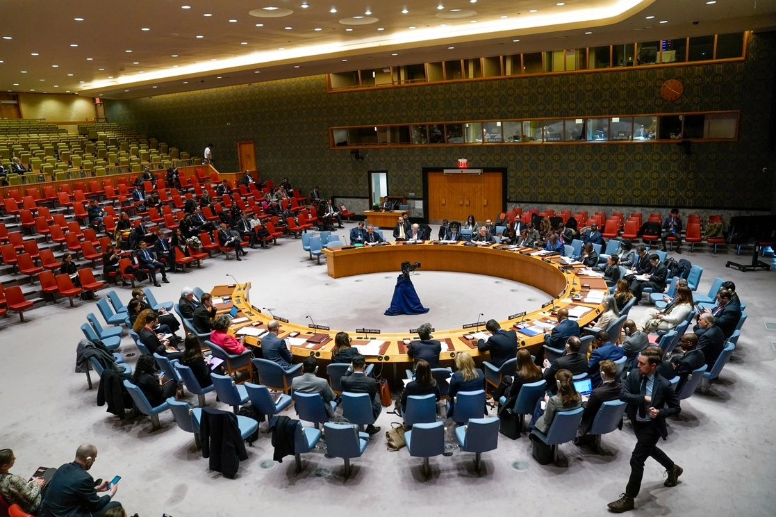Embajadores y representantes en la reunión del Consejo de Seguridad de la ONU, sobre el mantenimiento de la paz y la seguridad en Ucrania. Foto Ap 