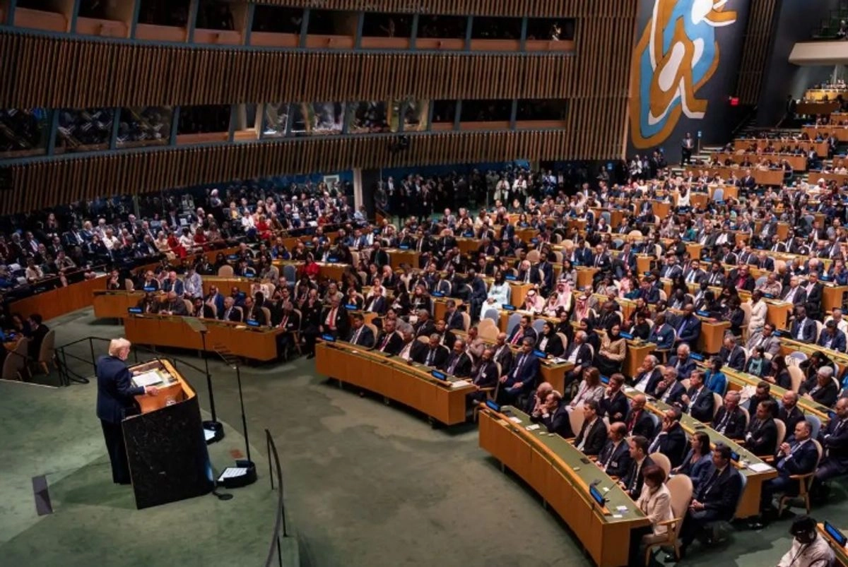 El presidente de Estados Unidos, Donald Trump, hizo afirmaciones falsas sobre el cambio climático el pasado 23 de septiembre ante la Asamblea General de la ONU. Foto 