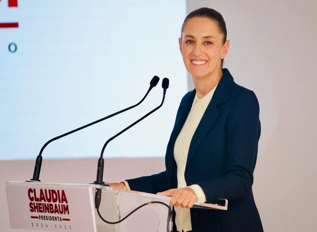 La presidenta electa dio una larga conferencia de prensa para hablar de la postura de Norma Piña. Foto María Luisa Severiano 