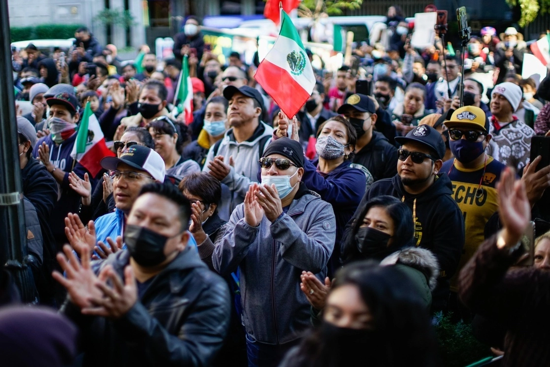 Migrantes mexicanos en Estados Unidos, el 9 de noviembre de 2021. Foto Ap