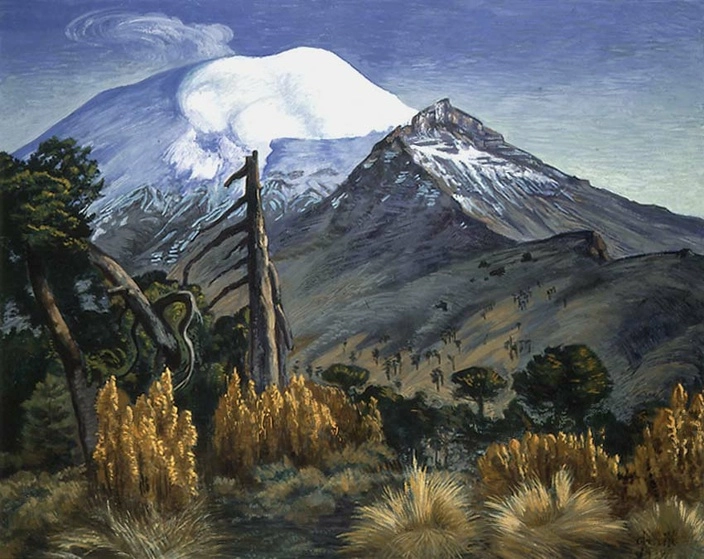 Vista del Popocatépetl, ‘Dr. Atl, 1934. Foto colección Blaisten