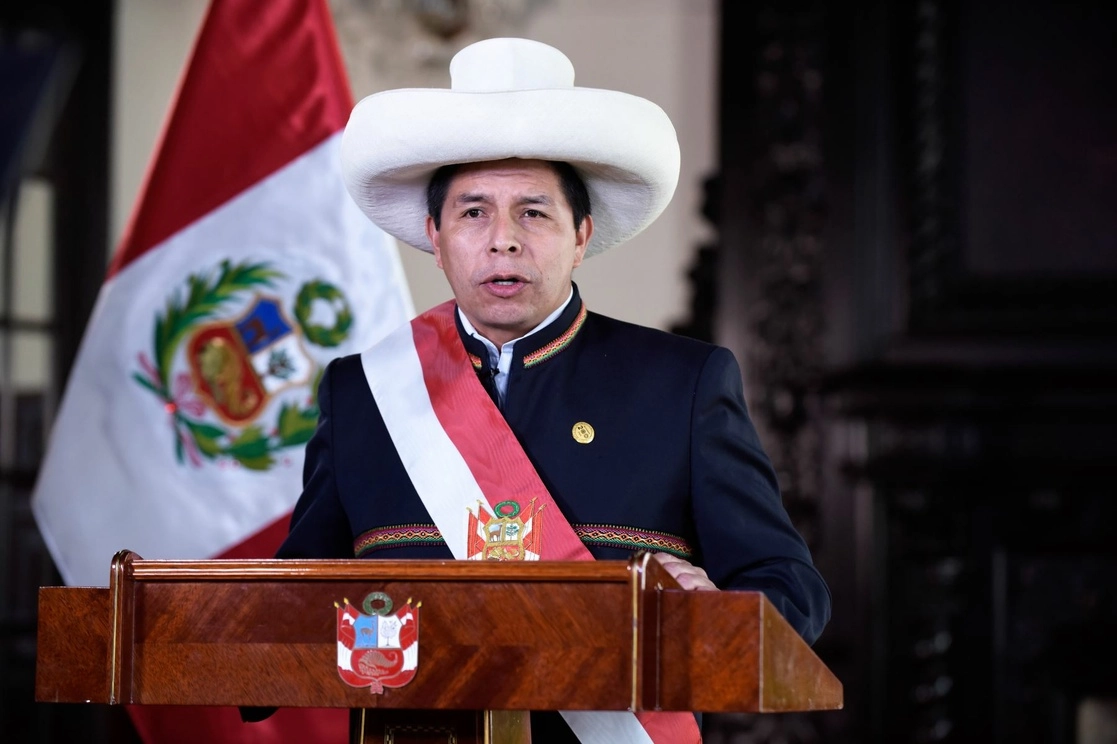 El presidente de Perú, Pedro Castillo, quien asegura que hay un sector minoritario que nunca aceptará su gobierno popular. Foto Prensa de la Presidencia de Perú vía Xinhua / Archivo