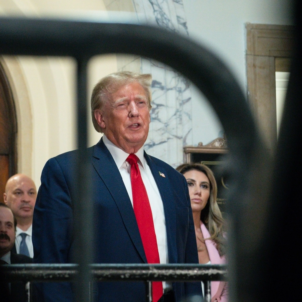 El ex presidente Donald Trump en un evento este jueves. Foto Ap